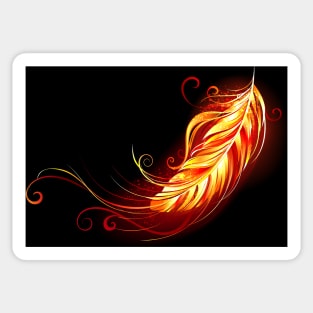 Flaming Feather Sticker